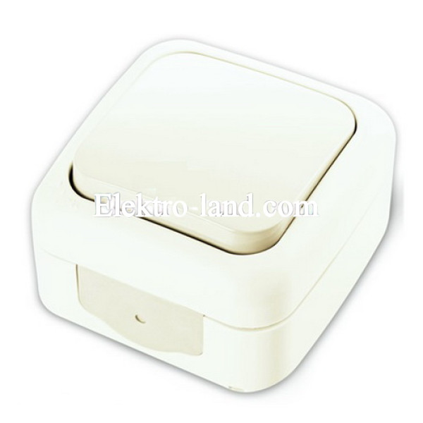 ВЫКЛЮЧАТЕЛЬ VI-KO PALMIYE БЕЛЫЙ 1кл НАКЛАДНОЙ IP54 (90555401)